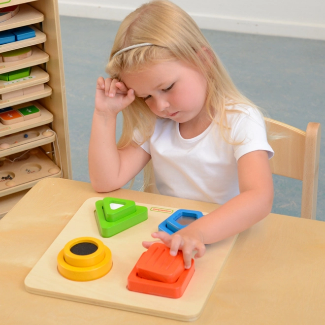 Sorter de forme și texturi Montessori de la Masterkidz