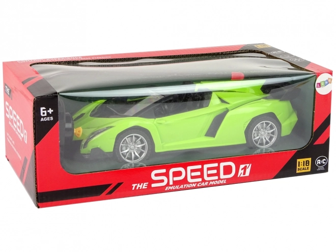 mașină sport r/c cu telecomandă verde scară 1:18