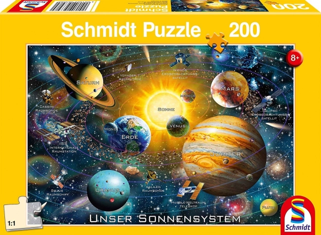 Puzzle Sistemul Solar 200 piese SCHMIDT