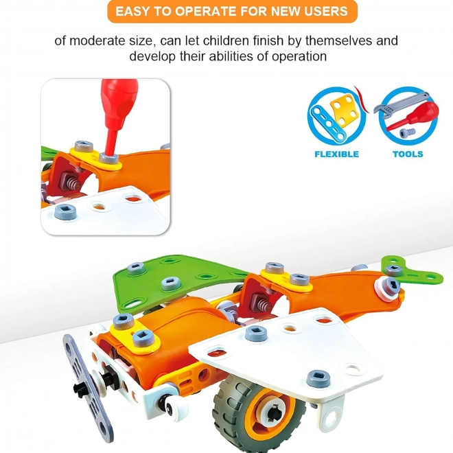 Woopie construcții set vehicule STEM 163 piese