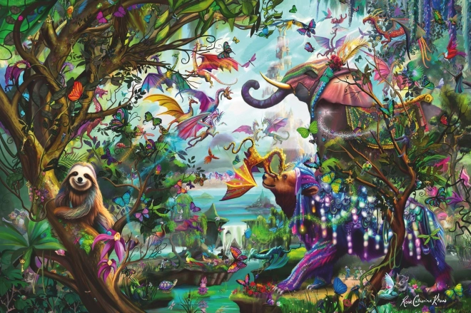 Puzzle Dragoni Tropicali 4000 piese