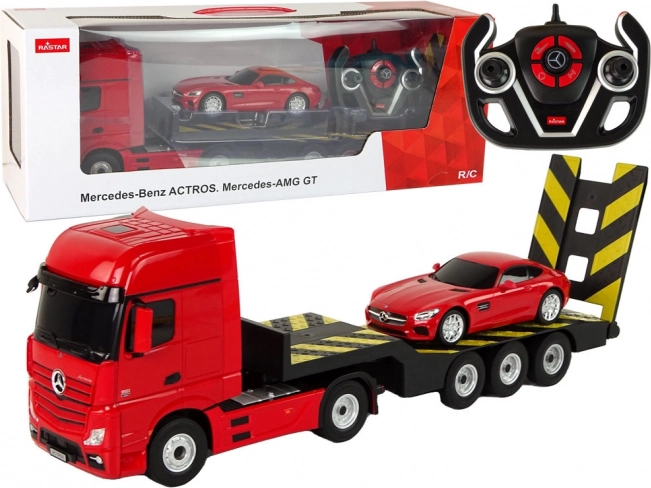 Mașinuță R/C Mercedes-Benz cu schiță - roșie