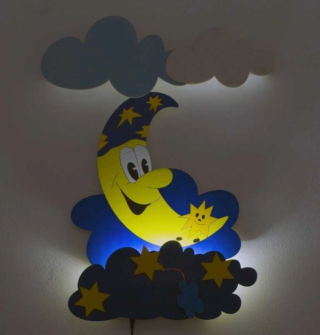 Lumină de noapte primitoare cu lună