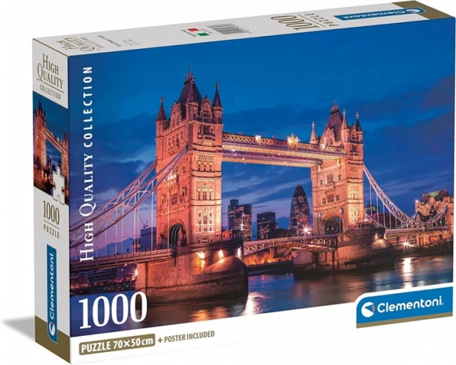 Puzzle 1000 piese compact HQ - Tower Bridge noaptea