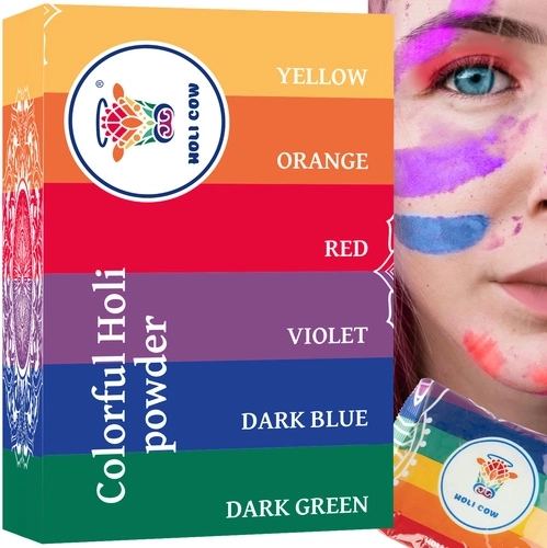 Pulbere colorată Holi – set 6×100 g