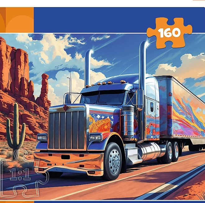 Puzzle camion pe drum 160 piese