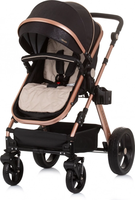CHIPOLINO Cărucior combinat HAVANA 2in1 Obsidian – Aur