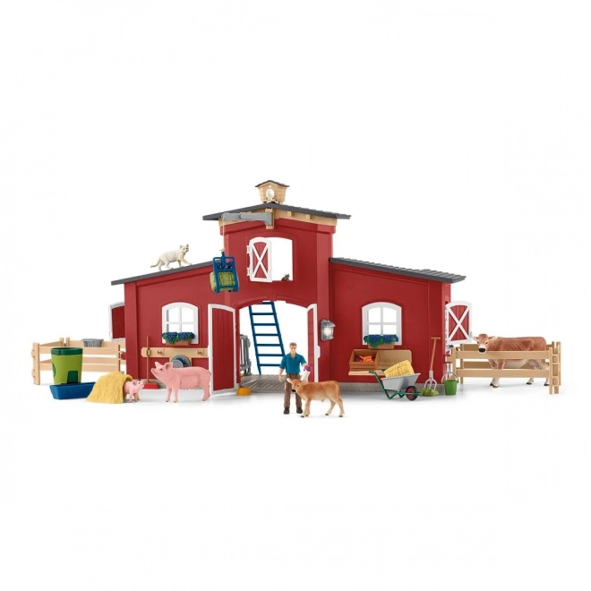 Set figurine marele hambar cu animale și accesorii Farm World