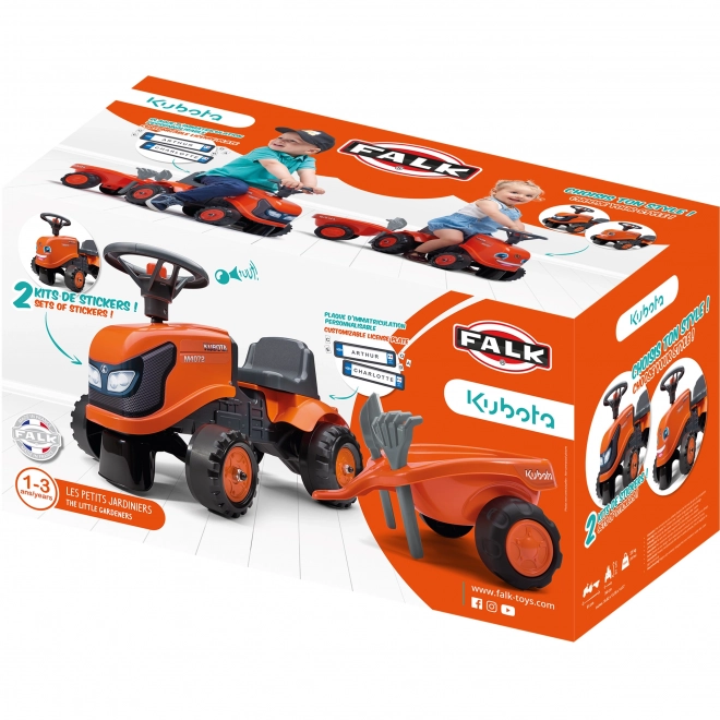 Tractor Cu Pedale Kubota Pentru Copii Cu Remorcă