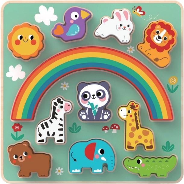 Puzzle echilibru cu animăluțe 2 în 1