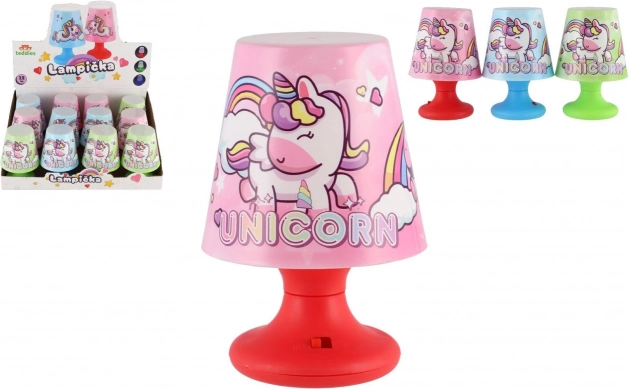 Mini lămpiță pentru copii cu unicorn, pe baterii, 8 × 11 cm, 3 culori