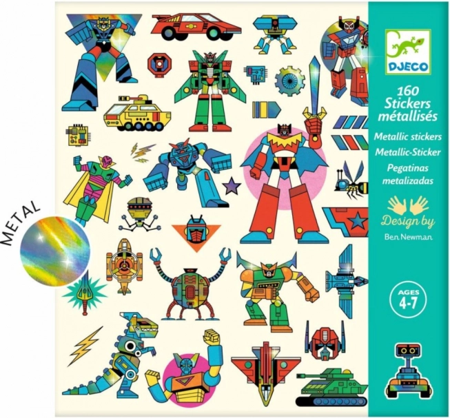 DJECO Autocolante Metalice Roboți