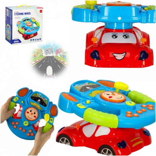 Simulator interactiv cu volan pentru copii cu muzică și lumini