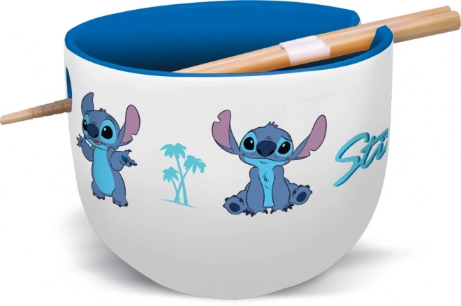 Set cadou bol ramen și bețișoare Stitch