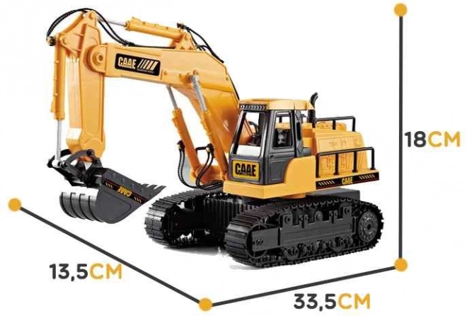 Excavator mare cu telecomandă pe șenile cu 7 funcții și sunet