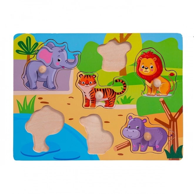 Puzzle din lemn zoo