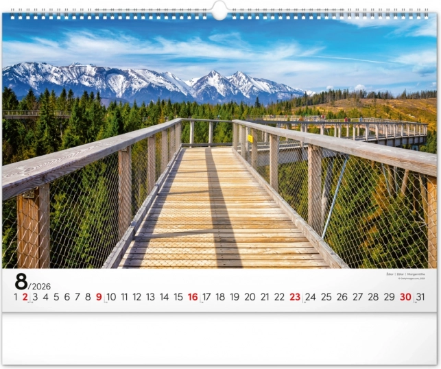 Calendar de perete Magicele Tatra 2026