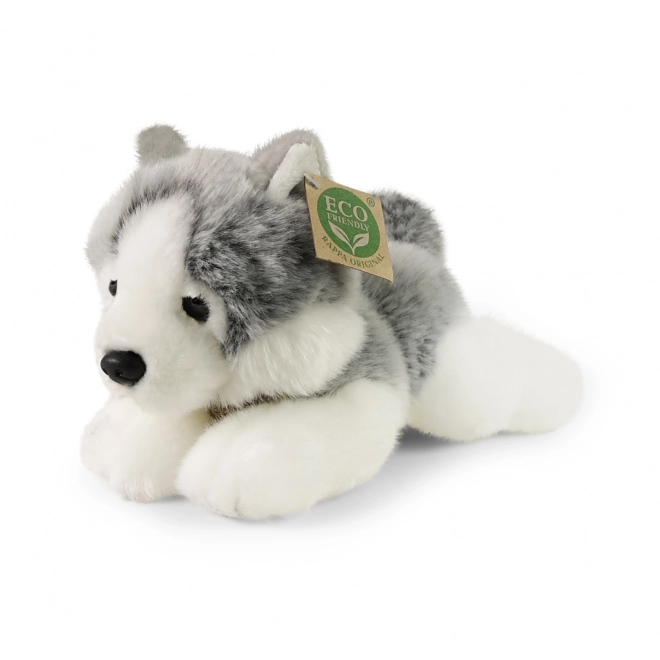 Câine husky din pluș din materiale prietenoase cu natura