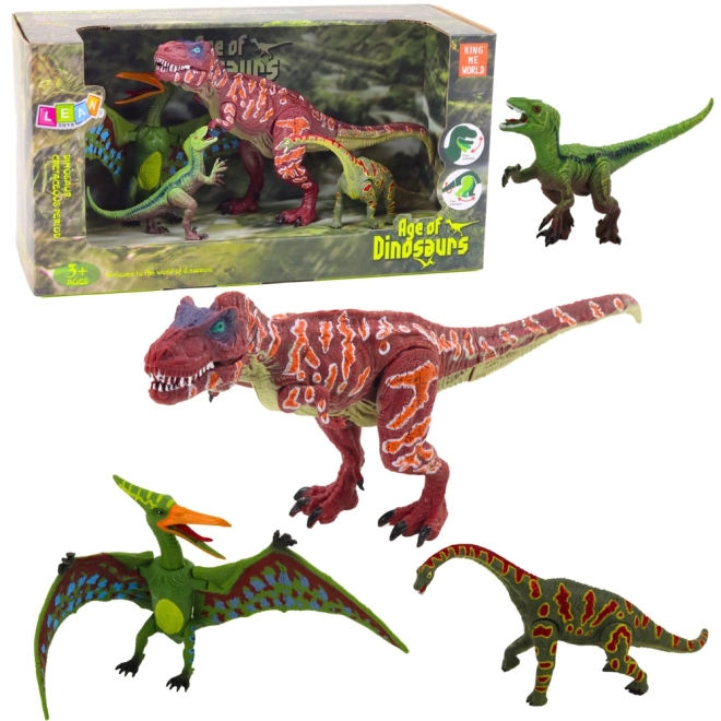 Set de figurine dinozauri cu părți mobile, 4 bucăți