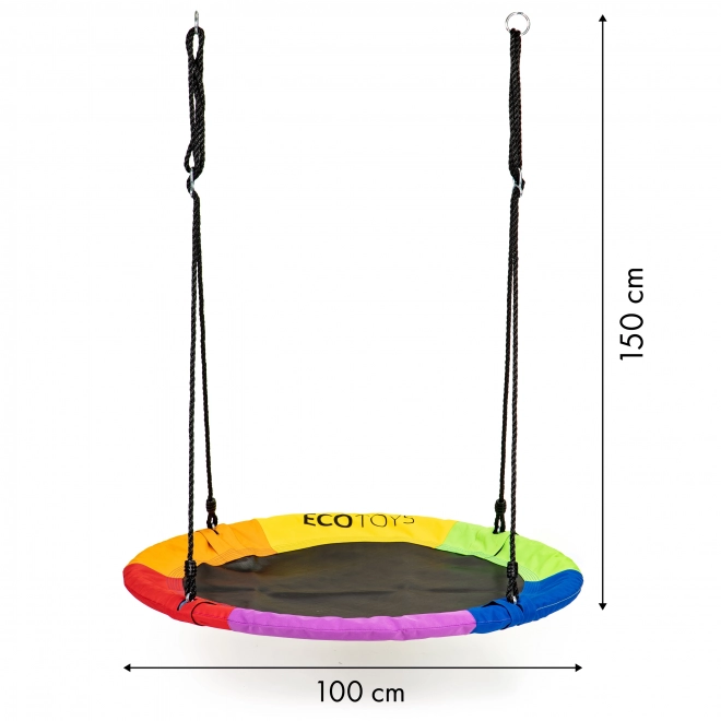 Leagăn de grădină cuib de barză 100cm ECOTOYS Multicolor