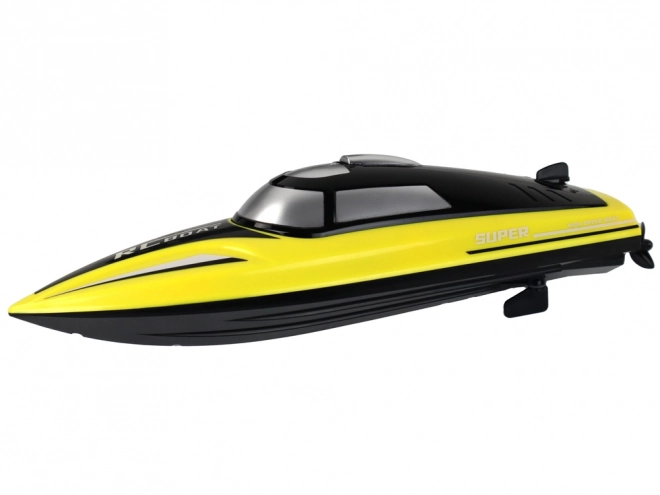 Barcă cu motor R/C galbenă
