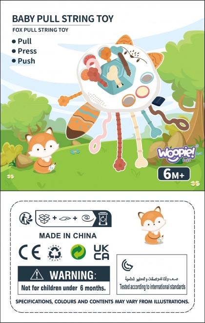 Jucărie senzorială Montessori vulpiță pentru dentiție Woopie