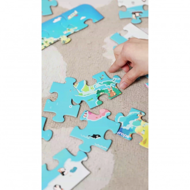 Puzzle cu Harta Lumii Classic World