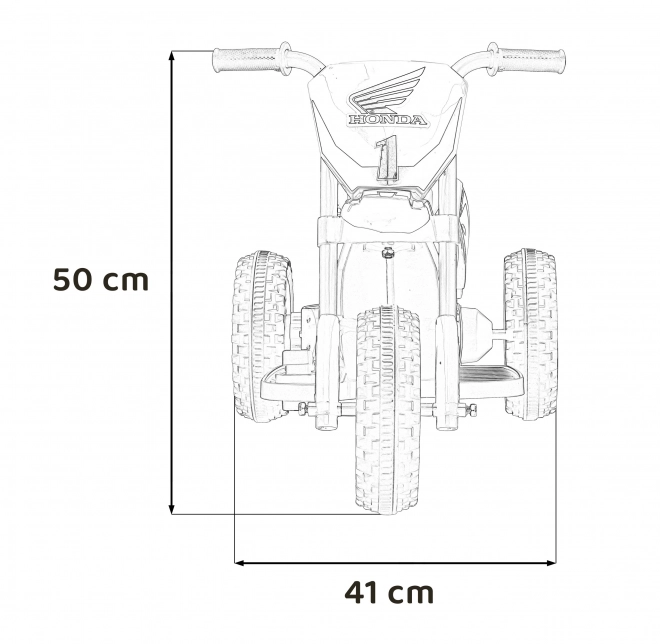 Motocicletă electrică pentru copii roșie cu 3 roți Honda CRF 450R