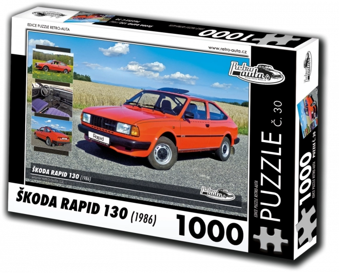 Puzzle Retro mașini Škoda Rapid 1300 1986