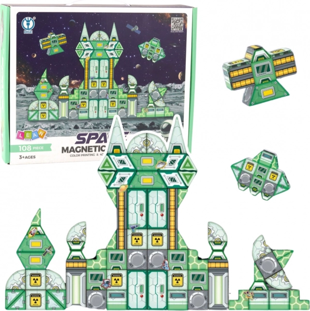 Set construcții magnetice Cosmos Stație 108 piese