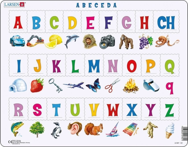 Puzzle pentru copii cu alfabet LARSEN 27 piese