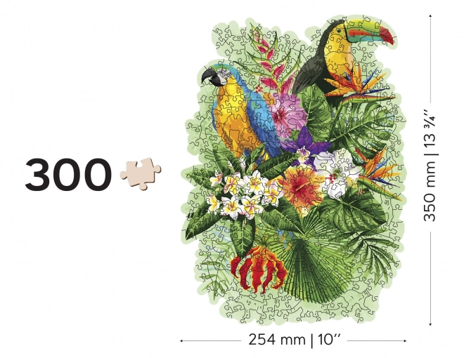 Puzzle din lemn păsări tropicale