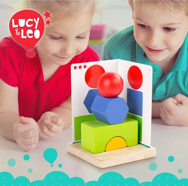 Geometrie simplă din lemn pentru copii Lucy & Leo