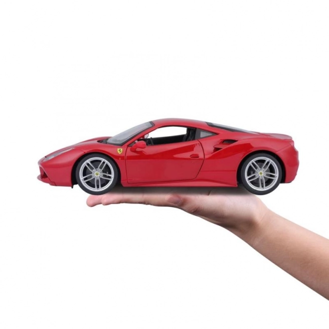 Model de mașină Ferrari 488 GTB roșu la scara 1:18