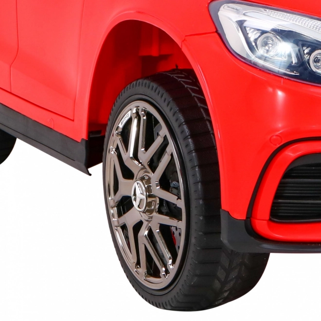 Mercedes Benz GLC63S pentru copii roșu + telecomandă + tracțiune 4x4 + MP3 LED + EVA + pornire lentă