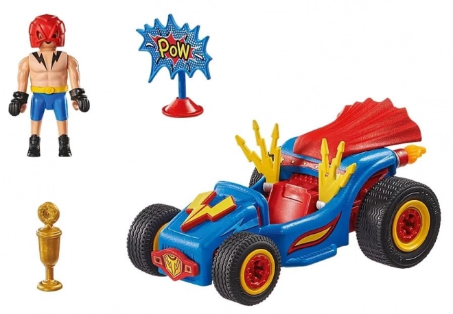 Set playmobil wrestling cu figurine și kart