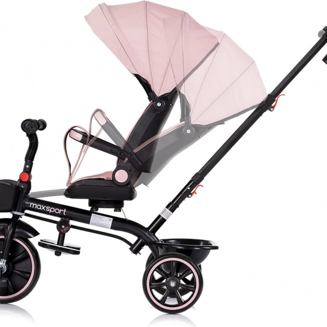 Tricicleta Chipolino cu acoperiș Max Sport 2 în 1 roz