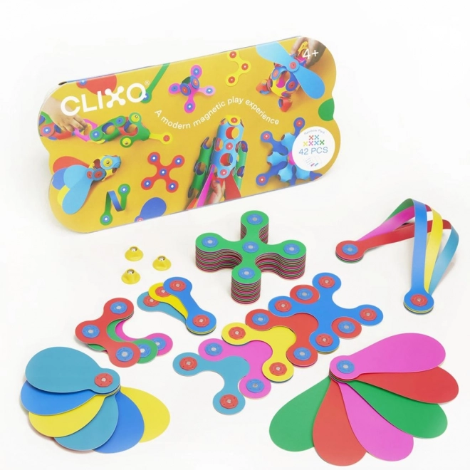 Joc magnetic Rainbow Clixo, 42 de piese