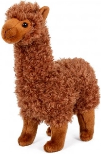 Lamă Alpaca din pluș 30 cm Maro