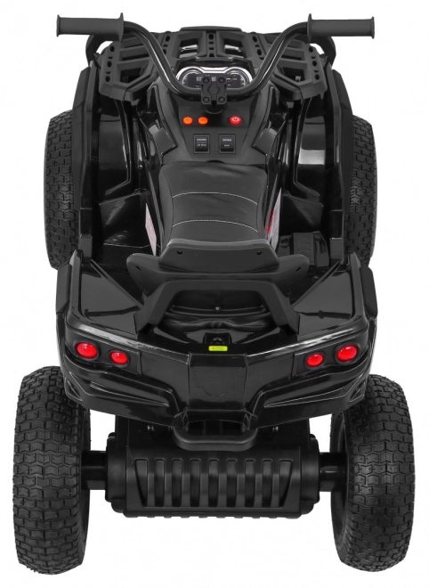 ATV pentru copii, quad Air pe baterie Negru + roți gonflabile + radio MP3 + pornire lentă