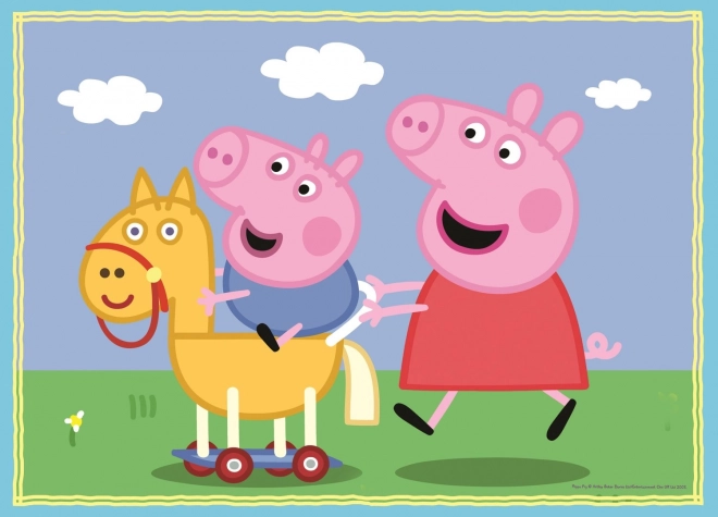 puzzle Prasátka Peppa 4 în 1