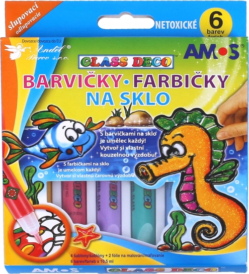 Vopsele pentru sticlă 6 buc/10,5 ml