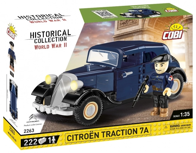 Model autoturism Citroën Traction 7A din piese de construcție