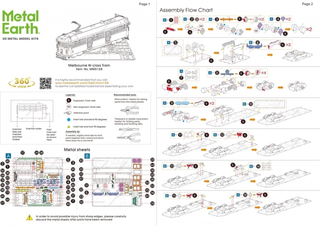 Puzzle 3D metalic Tramvai W-Class