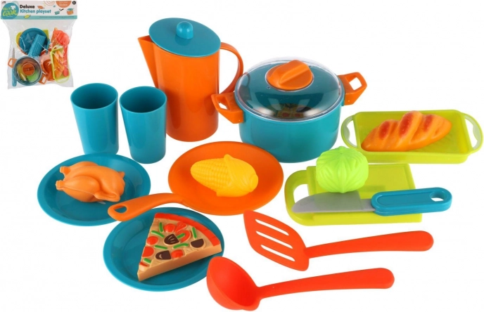Set de vase de bucătărie din plastic pentru copii în săculeț 28 × 28 cm