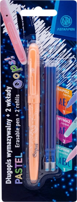 Gumă de șters ASTRA OOPS! 0,6 mm + 2 rezerve (mix pasteluri)