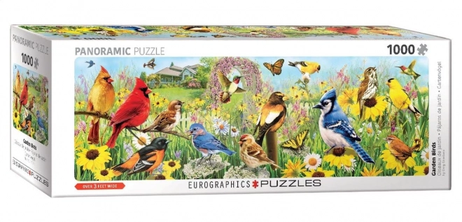 puzzle panoramic păsări de grădină 1000 piese