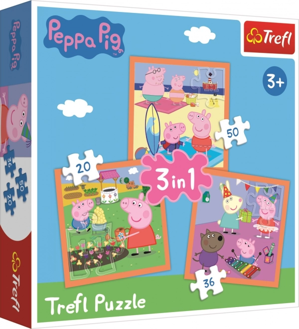 Puzzle Peppa Pig Idei uimitoare 3 în 1