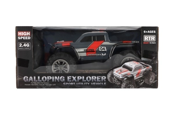 Auto RC Pick Up Off-Road gri-roșu