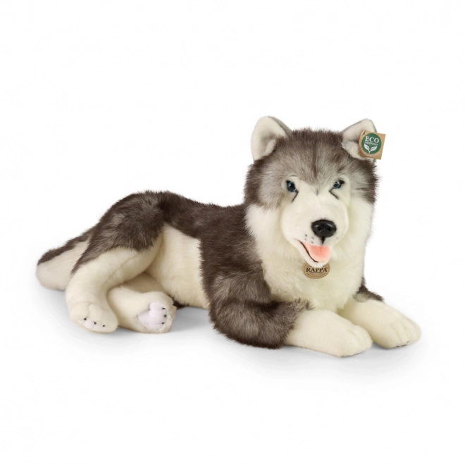 Câine Husky din pluş ECO-FRIENDLY de 60 cm